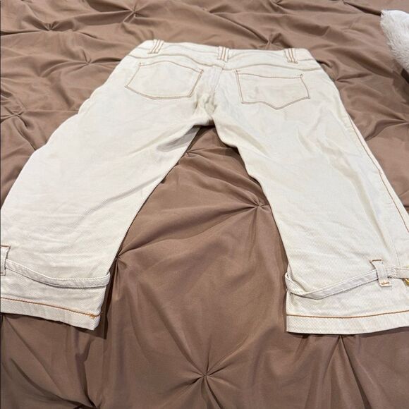 Cache Cream Pants with Brown Stitching size 6 - Picture 5 of 5